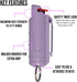 Police Magnum Keychain Pepper Spray - 1 Pack Tactical OC with Dye, Maximum Strength, Small Case Safety Key Chain for