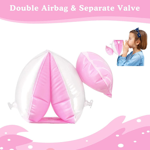 HeySplash Inflatable Armbands for Kids (Aged 3-6), Pool Floatie Sleeves, Water Wings for Swimming Armlets