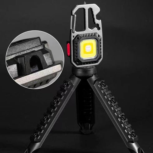 XROLAND 2pcs Lamp Holder Portable Camp Stand Adjustable Height Camping Flashlight Tripod Working Light Bracket