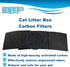 HQRP 6-Pack Activated Carbon Cat Litter Box Filters, Compatible with Van Ness Litter Box