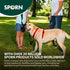 Sporn Medium Dog Harness, Black, Nylon with 4 Control Options & Easy-Grab Handle for Dogs up to 75 lbs