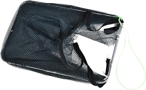 RiToEasysports Fish Net, Portable Collapsible Fishing Trap with Steel Wire Frame for Crab and Lobster, Perfect