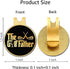 Hafhue The Golf Father Black Gold Golf Ball Marker with Magnetic Hat Clip - Funny Gifts for Men Dad Grandpa