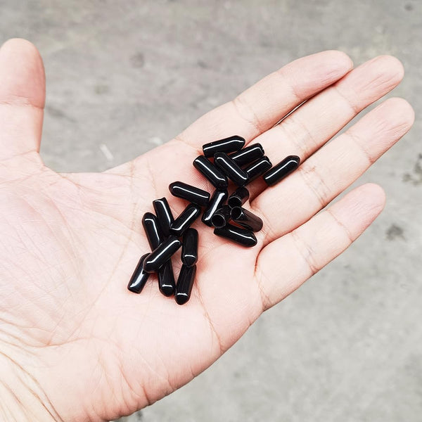 20 Pcs Aquarium Airline Splitter Manifold Outlet Cover Caps, Rubber End Caps for 3/16'' Inside Diameter