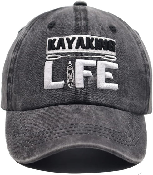 OASCUVER River Hair Don't Care Hat - Adjustable Baseball Cap for Kayaking Life, Washed Twill Cotton for Outdoor