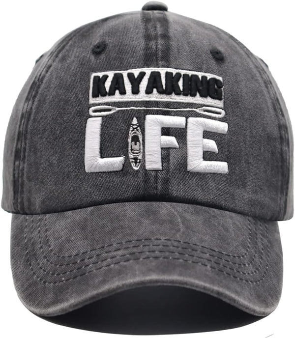 OASCUVER River Hair Don't Care Hat - Adjustable Baseball Cap for Kayaking Life, Washed Twill Cotton for Outdoor