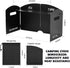 Steel Camp Stove Windscreen for Outdoor Folding Gas Stove, Portable 4 Plates Wind Blocker with Storage Bag for Camping,
