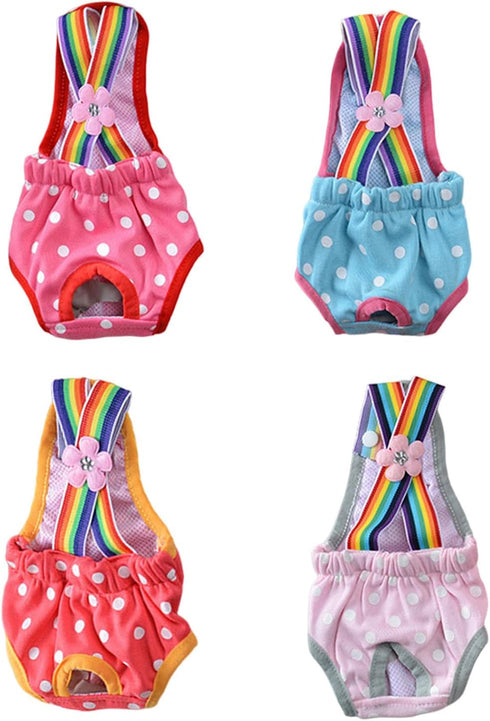 QIANQJL Dog Diaper Shorts Sanitary Pantie Female Dogs Adjust Suspender Diaper Panties Period Briefs Dog Physiological