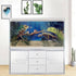 30X18IN Blue Sea Floor Aquarium Background, Natural Underwater World 3D Effect with 8 EVA Double-Sided Tape