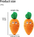 Sndperiexam 2 Pcs Soft Puppy Pet Supplies, Cute Orange Carrot Plush Chew Squeaker Sound Squeaky Toys for Dog Cat