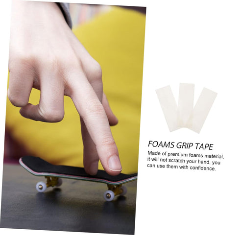 3 Toyvian Sheets Professional Self Adhesive Grip Tape Pads for Fingerboards Transparent Skid Stickers Easy to Apply