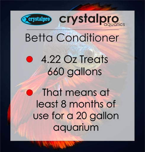 Betta Water Conditioner 4.22 Oz - Treats 660 Gallons, Neutralizes Chlorine and Ammonia for Betta Fish