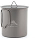 TOAKS Titanium Camping Cup, 450ml with Lid – Compact, Foldable Handle, Rustproof and Durable
