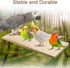 Large Wood Perch Platform Stand Shelf for Birds - Budgie, Parakeet, Cockatiel, Conure, Cockatoo, Macaw