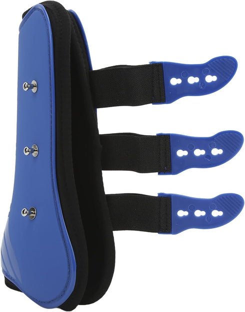 Horse Sport Boots Set of 4, PU Shell Front and Hind Tendon Fetlock Brace Guard Boots for Riding