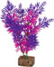 GloFish Plant Aquarium Décor - Medium Purple and Pink, Fluorescent Under Blue LED Light