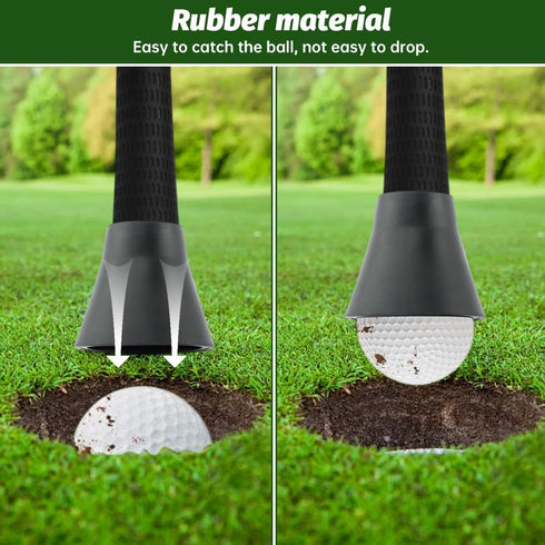 Ranjaner 5Pcs Golf Ball Retriever, Portable Golf Ball Picker Upper for Putter, Durable Golf Ball Grabber Pick Up Tool