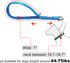 Reflective Slip Collar | Loop Dog Collar for Training with Soft Padded in Teal 22", 1" Wide