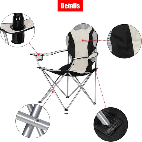 GLUMPGR Backpacking 6.6lbs/Support 300lbs/Storage Outdoor Folding Camping Chairs Small Beach Chair Patio and Lawn