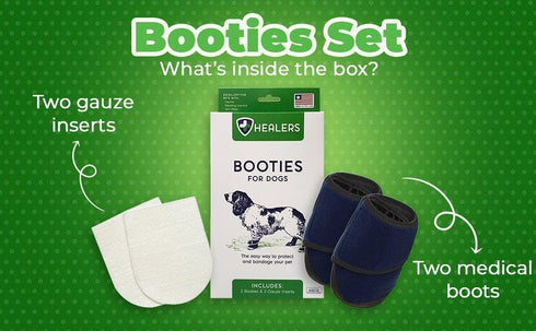 HEALERS Medical Dog Boots and Bandages, Small