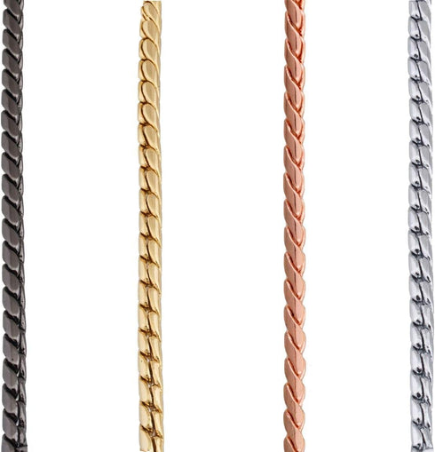 Alvalley Metal Chain Dog Show Collar, Adjustable for All Sizes, Chrome, 20", 5.5mm Thick