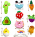Jalousie 18 Pack Dog Squeaky Toys - Cute Stuffed Pet Plush Puppy Chew for Small Medium Pets - Bulk