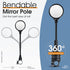 West Biking Bike Mirror Handlebar Mount, Adjustable Rotatable Bicycle Rear View Safety Mirror