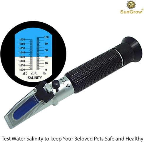 SunGrow Aquarium Refractometer - Measure Salinity of Water with Remarkable Accuracy, Easy Reading