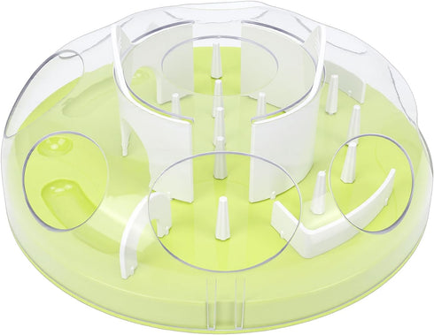 Pssopp Cat Supplies Feeder, Kitten Stimulating Enrichment Slow Feeding Food Dispenser Toy for Pets Play and Exercise