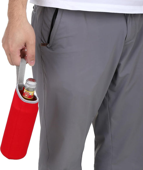 Neoprene Insulated Water Bottle Carrier Pouch with Finger Strap - Multi Color Options