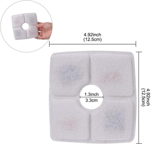 Cat Water Fountain Filters, 8 Packs Replacement Filter for Automatic 84oz/2.5L Pet Water Fountain