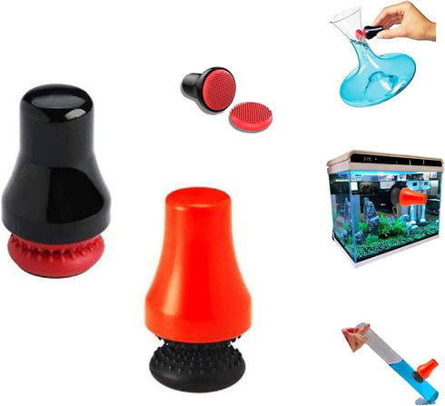 2PCS Magnetic Spot Scrubber, Precision Aquarium Glass Cleaner, Scratch-Free No-Slip Magnet Cleaning Brush