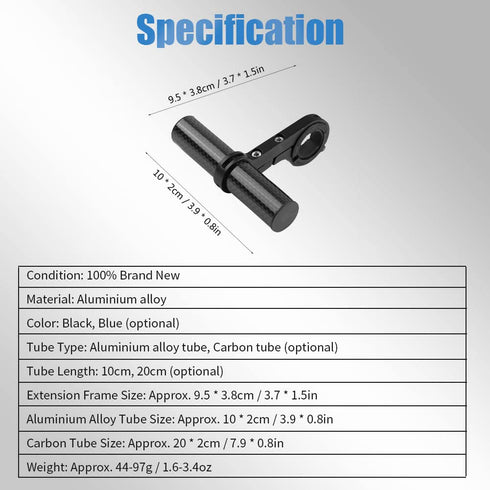 VGEBY Handlebar Extender - Aluminum Alloy Handlebar Extension Bracket for Bike Lamp Phone Holder Rack
