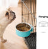 2 Pieces Removable Stainless Steel Crate Dog Bowl, Hanging Food Water Feeder for Puppy, Medium Dog, Cat