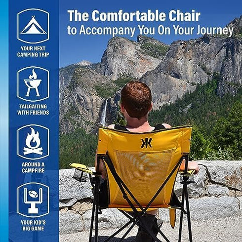Kijaro Dual Lock Portable Camping Chairs - Enjoy the Outdoors with a Versatile Folding Chair for Sports, Lawn - Dual
