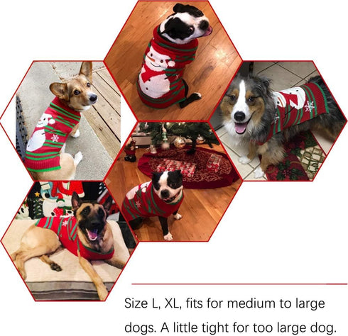 NACOCO Dog Snow Sweaters, Snowman Sweaters for Xmas Holiday, New Year Christmas Sweater for Small Dog and Cat (Snowman,