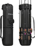 MOSISO Waterproof Fishing Rod Case Bag, Large Capacity Fishing Tackle Gear Organizer with 5 Poles Tackle