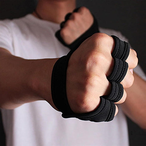 Generic Anti Slip Four Finger Weight Training Gloves Workout Glove Gym Gloves Weight Lifting Gloves for Men Women