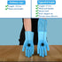 Pet Grooming Gloves, Silicone Dog Washing Gloves with High-Density Teeth for Dogs, Cats, Horses, 2 Pairs - Blue