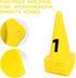 ASENVER 9 Inch 8 Pack Plastic Traffic Marker Cones with Numbers Agility Sign Cones Soccer Cones for Sport Training