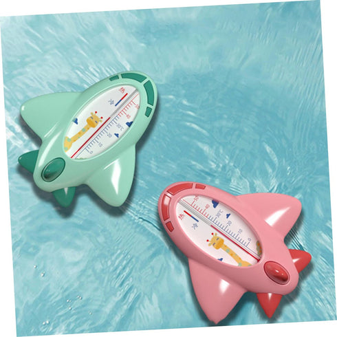 UPKOCH Cartoon Plane Bath Thermometer Safe Portable Water Temperature Measuring Tool Green for Bathtubs Pools and Fish