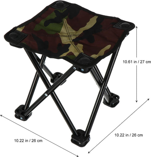 INOOMP Portable Folding Fishing Stool Camp Chair Camouflage Small Foldable Outdoor Seat for Camping Hiking and Fishing