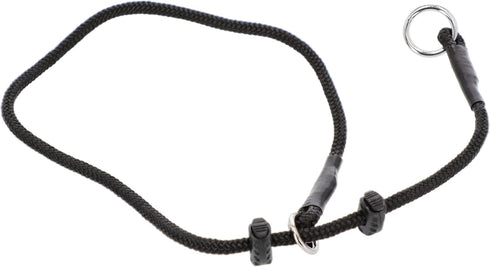 Dingo Gear Choke Collar for Dog Training, Handmade of Cord with 2 Limiters, Waterproof Black