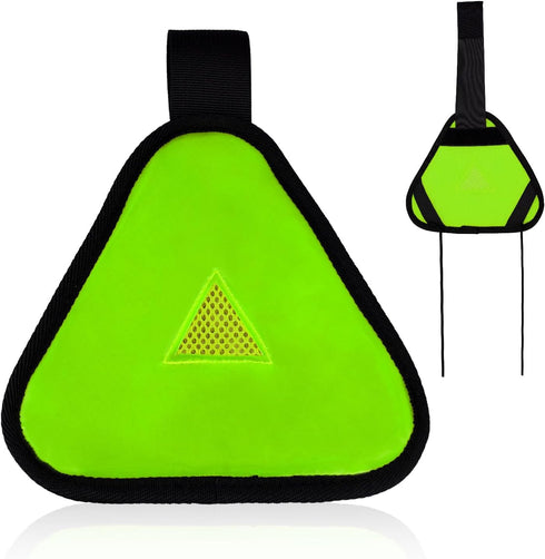Reflective Triangle Sign, Bright Reflective Yield Symbol with Magic Adhesive Strap & Cord for High Visibility Safety