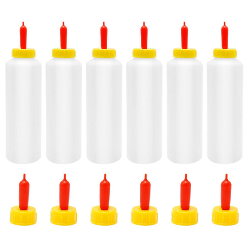 ZUDKSUY 6-Pack 400ml Goat & Lamb Feeding Bottles with Soft Nipples, Kid Livestock