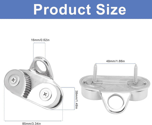 Ymiko 316 Stainless Steel Cam Cleat, Proof Rope Cleats for 3-15mm Ropes, Boat Hardware for Sailboat Kayak