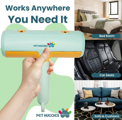 Pet Hair Remover Roller with Self-Cleaning Base, Efficient for Cleaning Clothes, Furniture, Sofa, Carpet, and More
