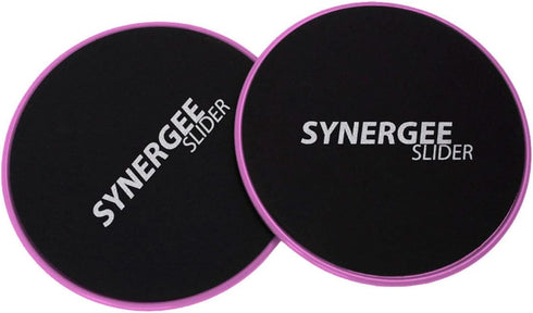 Synergee Core Sliders. Dual Sided Use on Carpet or Hardwood Floors. Abdominal Exercise Equipment by Synergee
