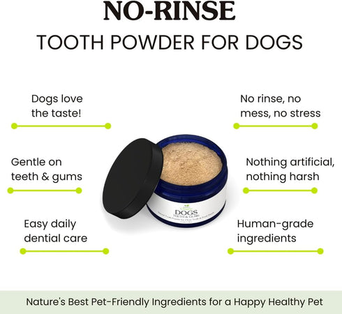 Isabellas Clearly Teeth & Gums for Dogs | Natural Tooth Cleaning Powder | No-Rinse Dog Toothpaste Alternative