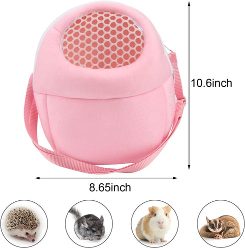 Hypeety Pet Carrier Bag, Portable Travel Backpack Sling Carrier for Small Pets, Pink